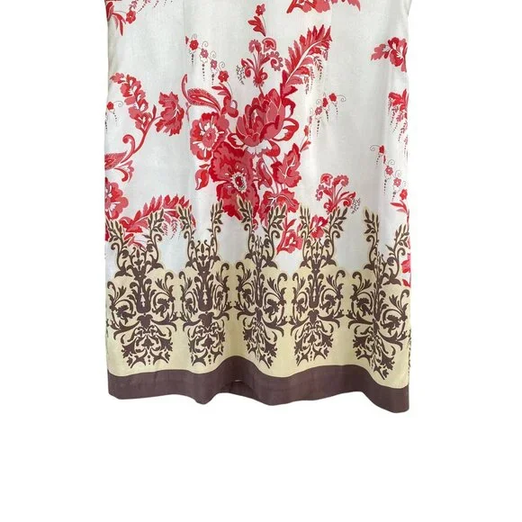 Neiman Marcus 100% Silk Indie Sheath Dress Embroidered Old Money Quiet Luxury